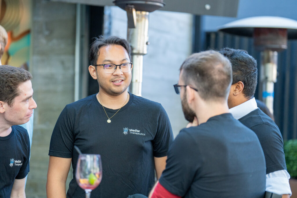 Mediar team members talking